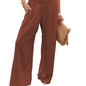 Women's Brown Wide-Leg Pants